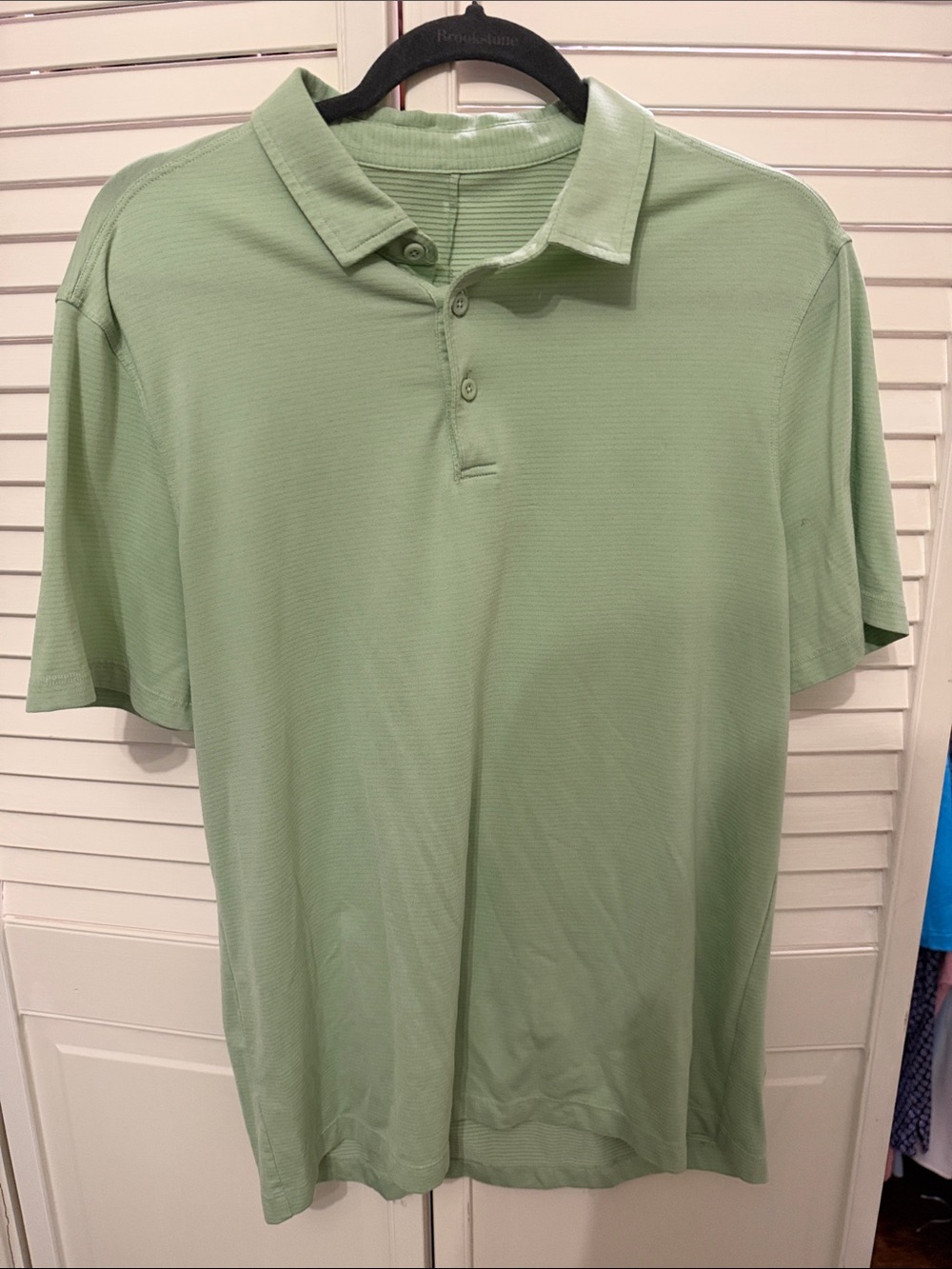 Lululemon Men's Light Green Polo Shirt